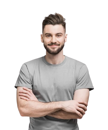 portrait handsome smiling young man folded arms smiling joyful cheerful men crossed hands isolated studio shot 172869765 removebg preview
